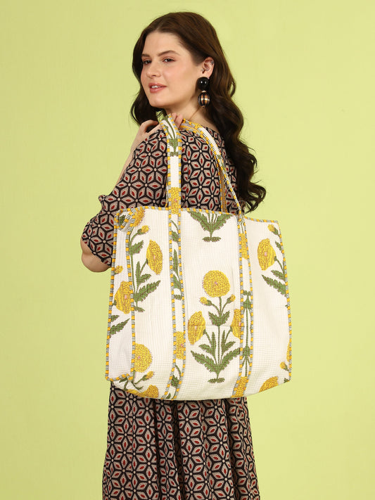 Sarika Quilted Tote Bag