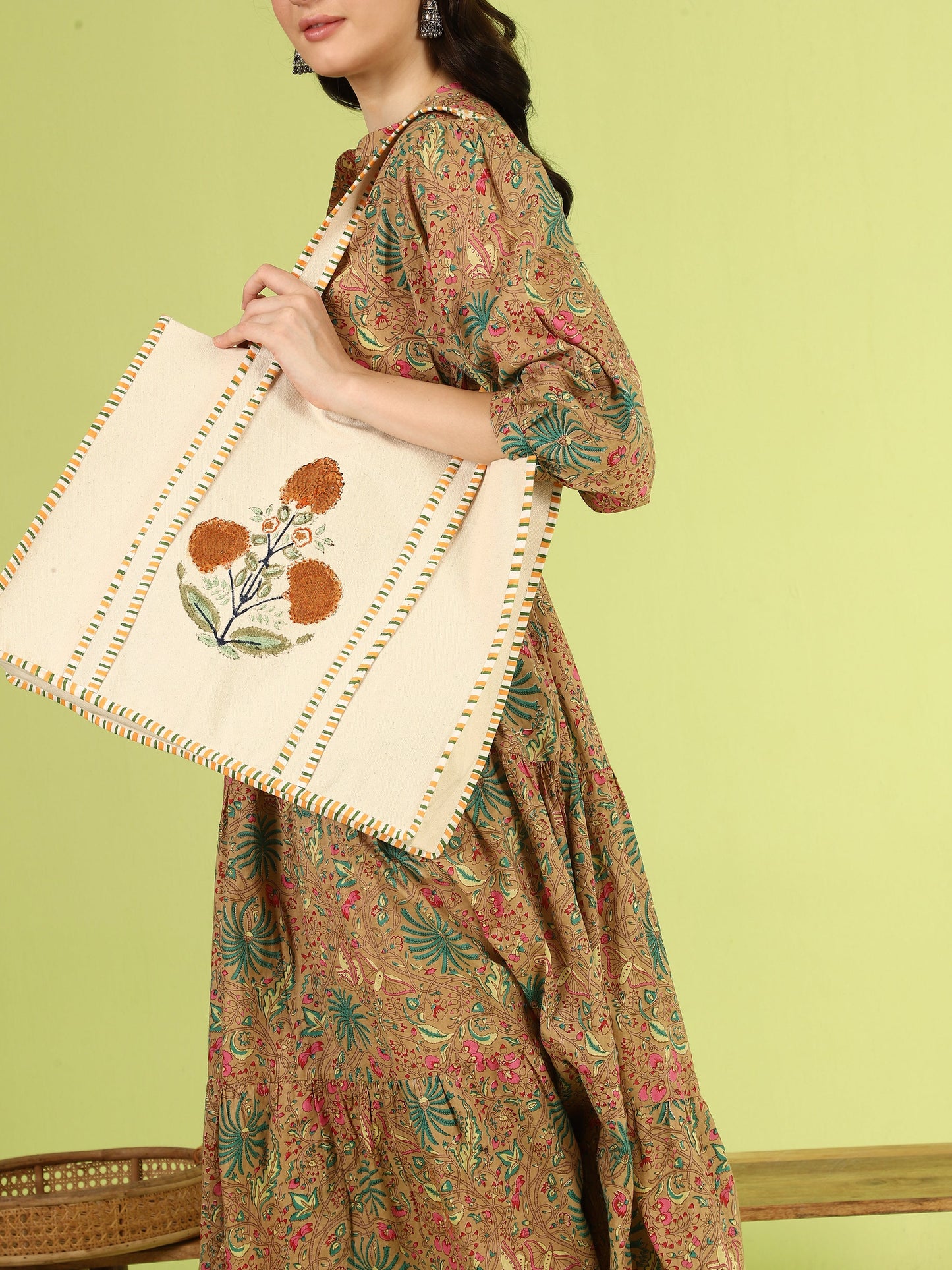 Kesariya Canvas Tote Bag