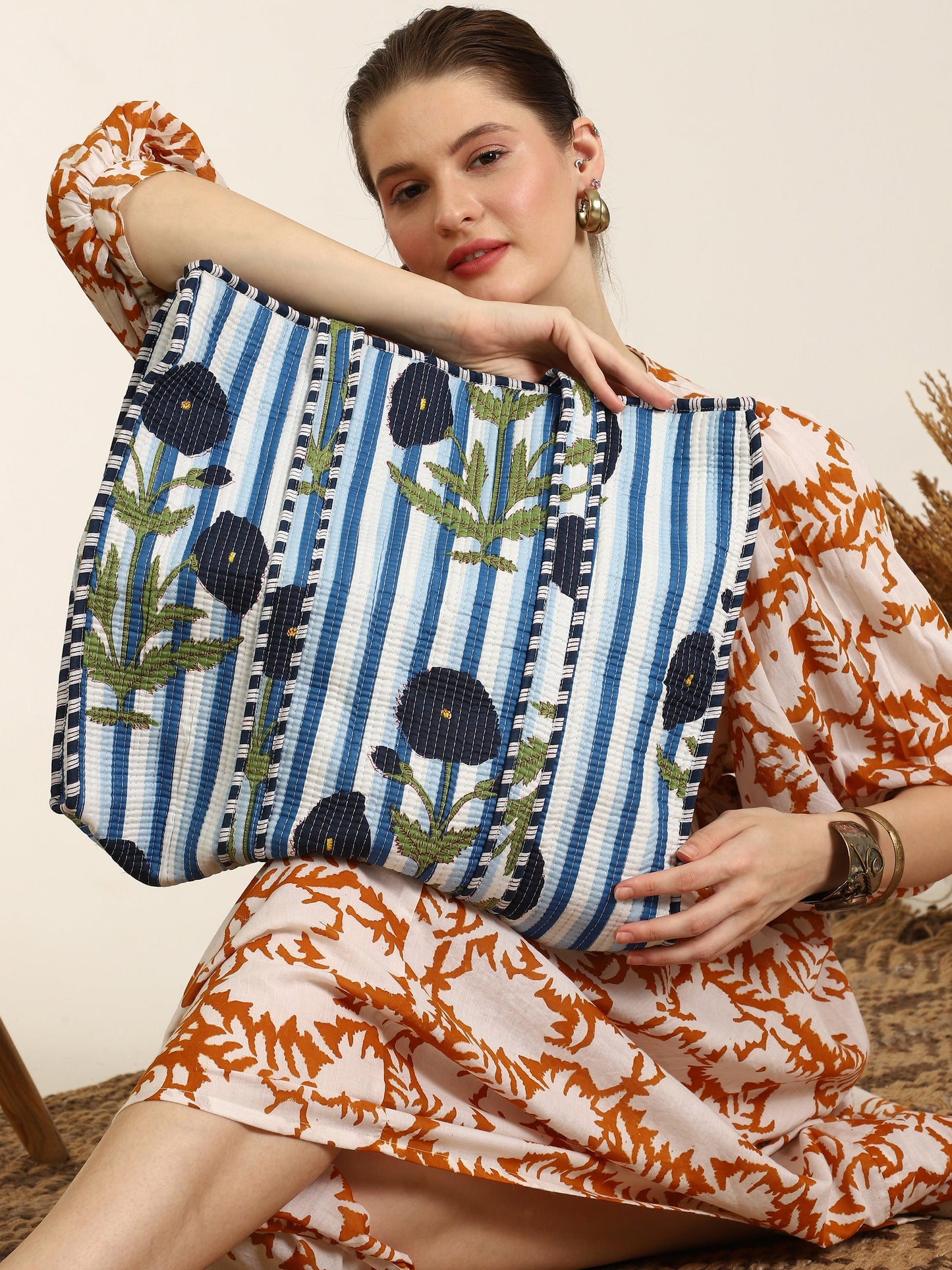 Neelkamal Quilted Tote Bag